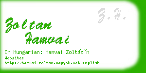 zoltan hamvai business card